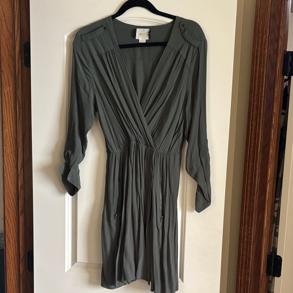 Maeve Long Sleeve Green Dress